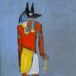 Acryl op karton, Maya Wildevuur, Luxor, 1998